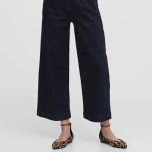 Banana Republic High-Rise Wide-Leg Cropped Sailor Jeans 28R